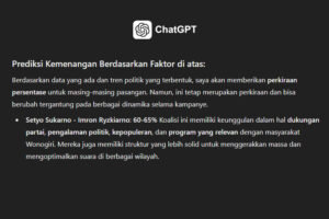Prediksi Kemenangan Setyo Imron